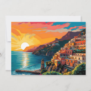Convite Vista da costa de Amalfi - Itália