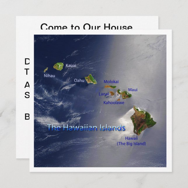 Convite Vista das Ilhas Havaianas (Frente/Verso)