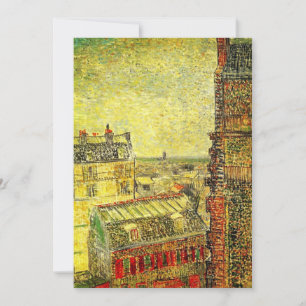 Convite Vista de Paris do Quarto de Vincent por Vincent va