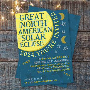 Convite Visualização do Eclipse Solar Norte-Americano 2024