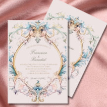 Convite Vitoriano Elegante para Regência de Casame