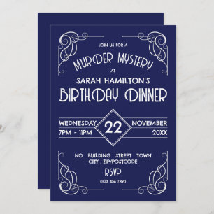 Convite Vitoriano Frame Era, Mistério de Assassinato Anive