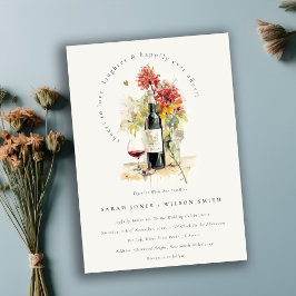 Convite Viva, Casamento Floral Amarelo Vermelho