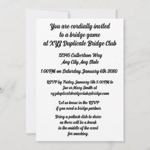 Convite Viver Longa E Ser Feliz Jogar Ponte Quatro Fatos D