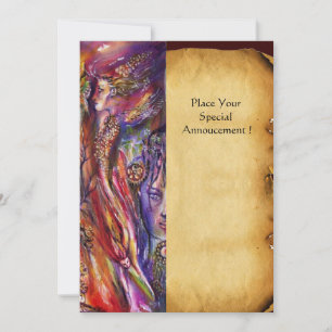 Convite VIVIEN E MERLIN Pergaminho de Fantasia