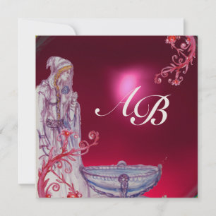 Convite VIVIVIEN MONOGRAMA - rubi vermelho