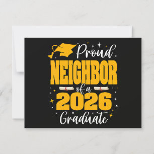 Convite Vizinho Orgulhoso De Um Graduado Da Turma De 2026