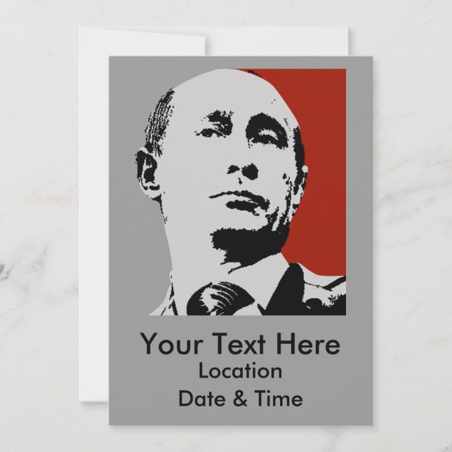 Convite Vladimir Putin Vermelho (Frente)