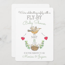 Convite Voar Por Bird Nest Drive Por Chá de fraldas