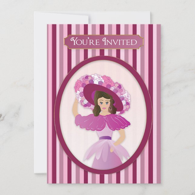 Convite Você é convidada, velha moça de moda e grande chap (Frente)