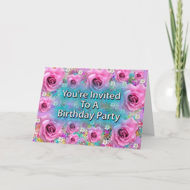 Convite Você é convidado a uma festa de aniversário (Frente)