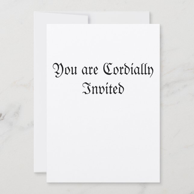 Convite Você é convidado cordial (Frente)