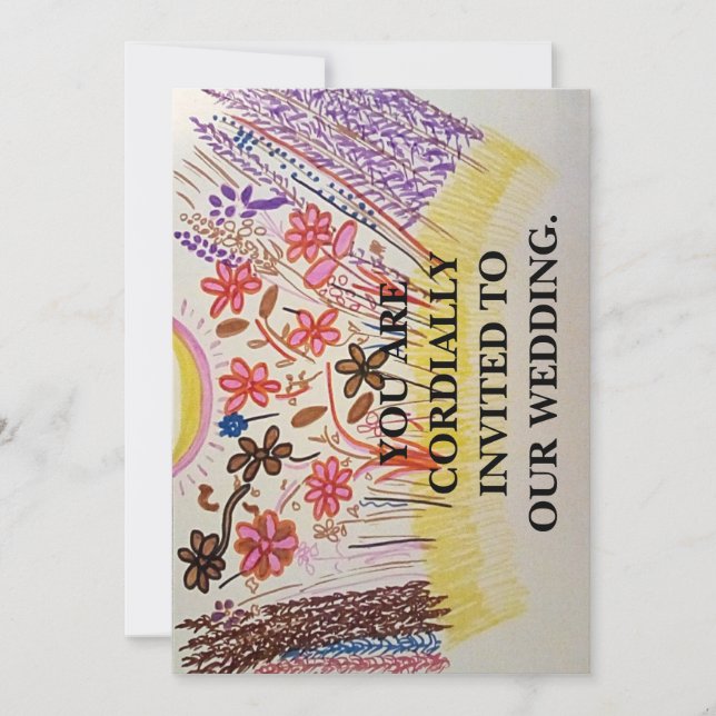 CONVITE VOCÊ É CONVIDADO CORDIALMENTE AO NOSSO CASAMENTO. (Frente)