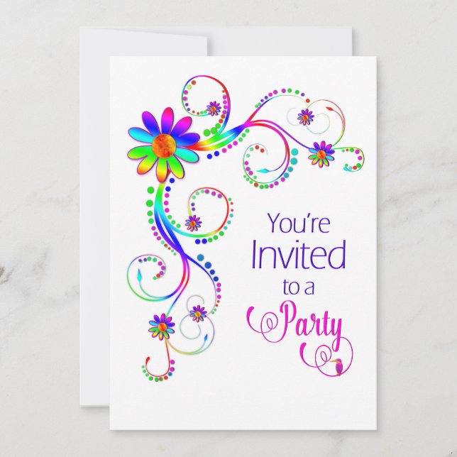 Convite Você é Convidado, Fala Divertida, Colorida (Frente)