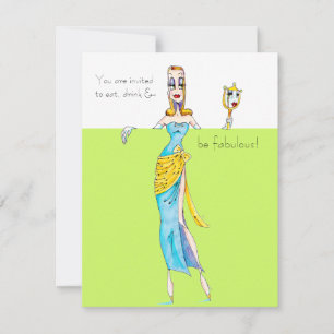 Convite Você é convidado para comer, beber e ser fabuloso!