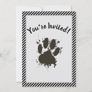 Convite Você É Convidado Para O Padrão De Stripes De Gr