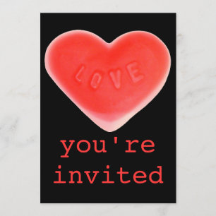 Convite 'Você é Convidado' para Preto do Coração D