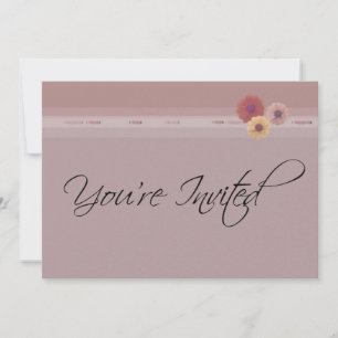 Convite Você é convidado para um floral personalizável ros