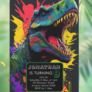 Convite Você é Convidado para um Partido Dino-Mite!