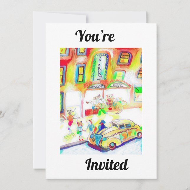 Convite Você é convidado para uma noite na cidade (Frente)