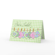 Você é convidado - Quilt Squares - Clothesline -