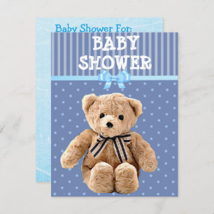 Convite Você é convidado, Teddy Bear Shower