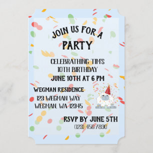 Convite Você É Iêti Para Festejar O Festa De Aniversário B