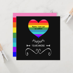 Convite Você É Incrível! Rainbow Heart