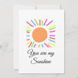 Convite você é meu raio solar amarelo alaranjado raios sol