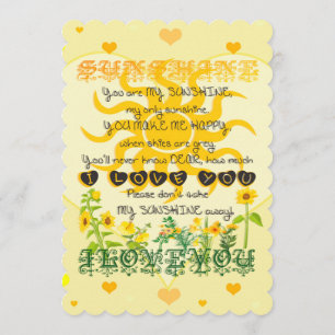 Convite Você É Meu Sol