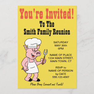 Convite Você é o desenho animado da Reunião da Família