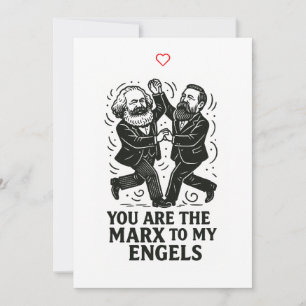 Convite Você é o Marx para a minha placa de Namorados Enge