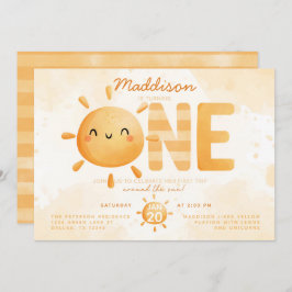 Convite Você é o meu Sol virando um primeiro aniversario