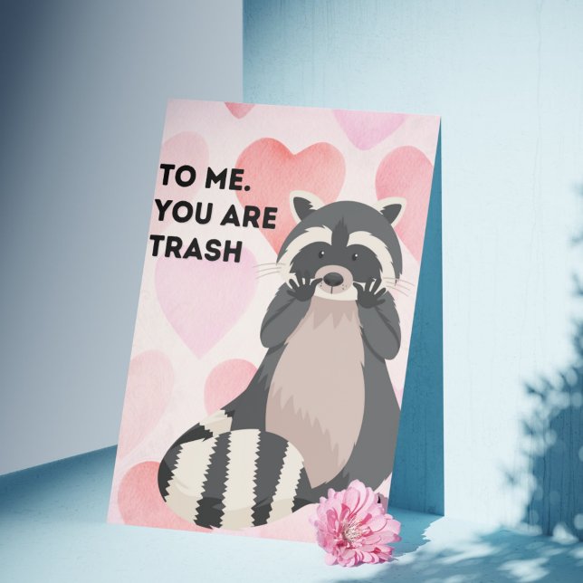 Convite "Você é o meu tesouro brilhante" Engraçado Namorad ("You're My Shiny Treasure" Funny Raccoon Valentine's Day Card)