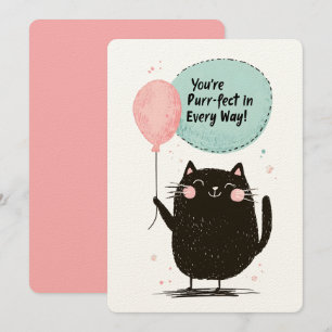 Convite Você é Purr-fect em todos os sentidos! Um Dia Sign