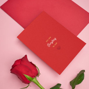 Convite Você é tudo para mim, romântico minimalista