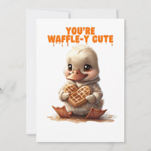 Convite Você é Waffle-y Cute Kawaii Duckling