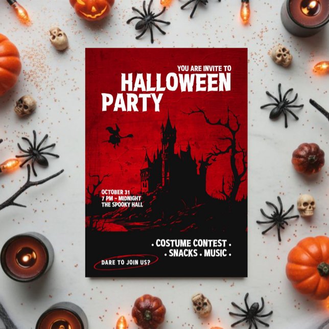 Convite Você está convidado para a Festa de Halloween (Criador carregado)
