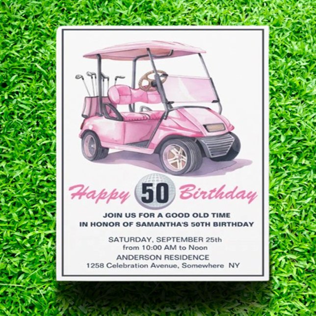 Convite Você está convidado para uma festa de golfe dos 50 (nvite you to a special celebration as I hit the big 5-0)