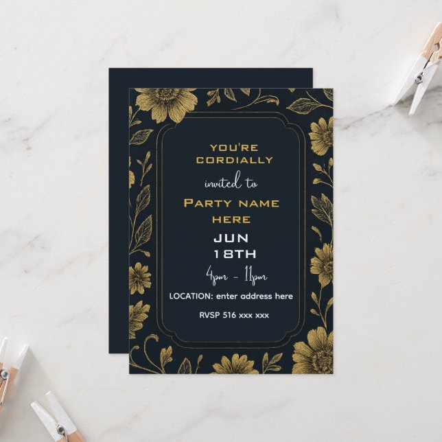 Convite Você está cordialmente convidado (Frente/Verso In Situ)