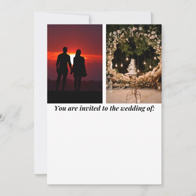 Convite Você foi convidado para o casamento de (Frente)