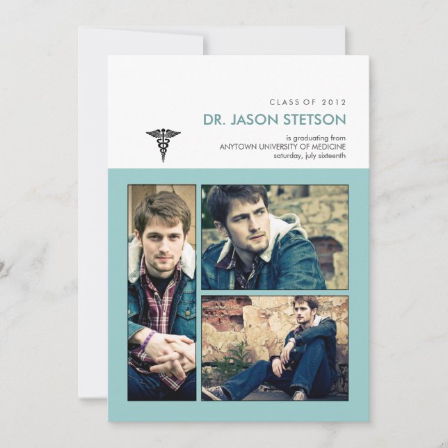 Convite Você foi enquadrado na graduação médica de Caduceu (Frente)