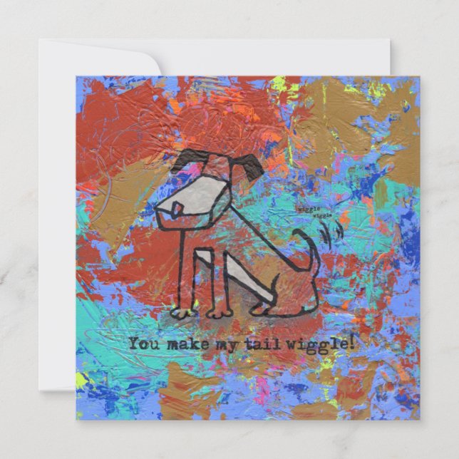 Convite Você me faz mexer a cauda! (Frente)