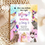 Convite Você Me Gatinha Miúda De Gato?<br><div class="desc">Gato / Kitten Aniversário temático convite para a sua celebração perfeita.</div>