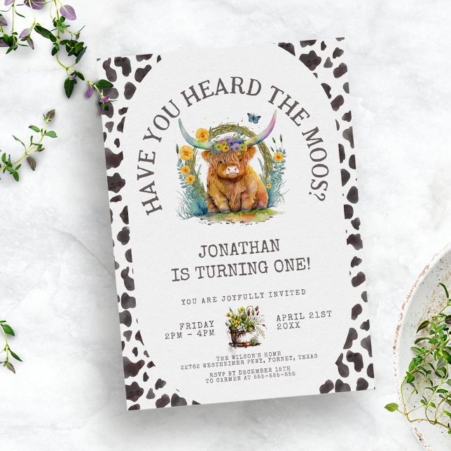 Convite Você ouviu o primeiro aniversario de Impressão de  (Criador carregado)