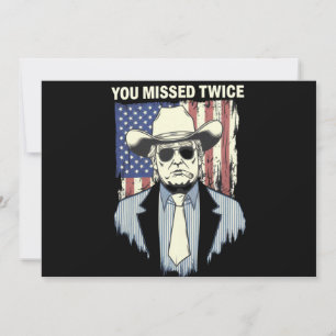 Convite Você Perdeu Duas Vezes O Vaqueiro Trump Ocidental