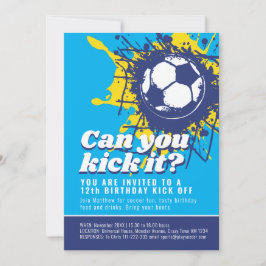 Convite Você pode chutar 12 de futebol festa de aniversári