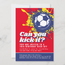 Convite Você pode chutar a festa de aniversário vermelha d