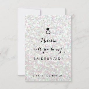 Convite Você Será A Minha Carta De Bridesmaid - Anel Fab I