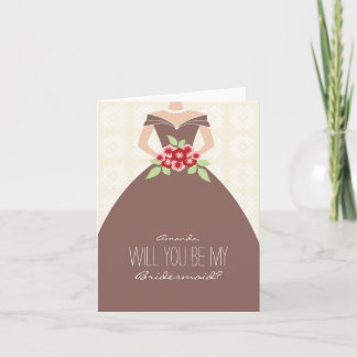 Convite Você Será A Minha Carta De Bridesmaid (chocolate)?
